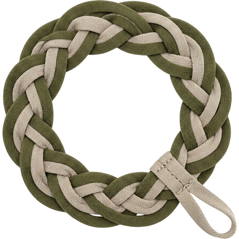 Xkdwp Braided Flat Band Shower Ring Olive Stone - Product view