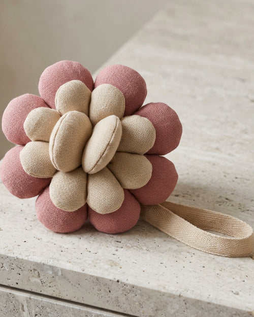Xkdwp Double Layer Cotton Muslin Petal Wash Ball Rose Sand - Lifestyle view