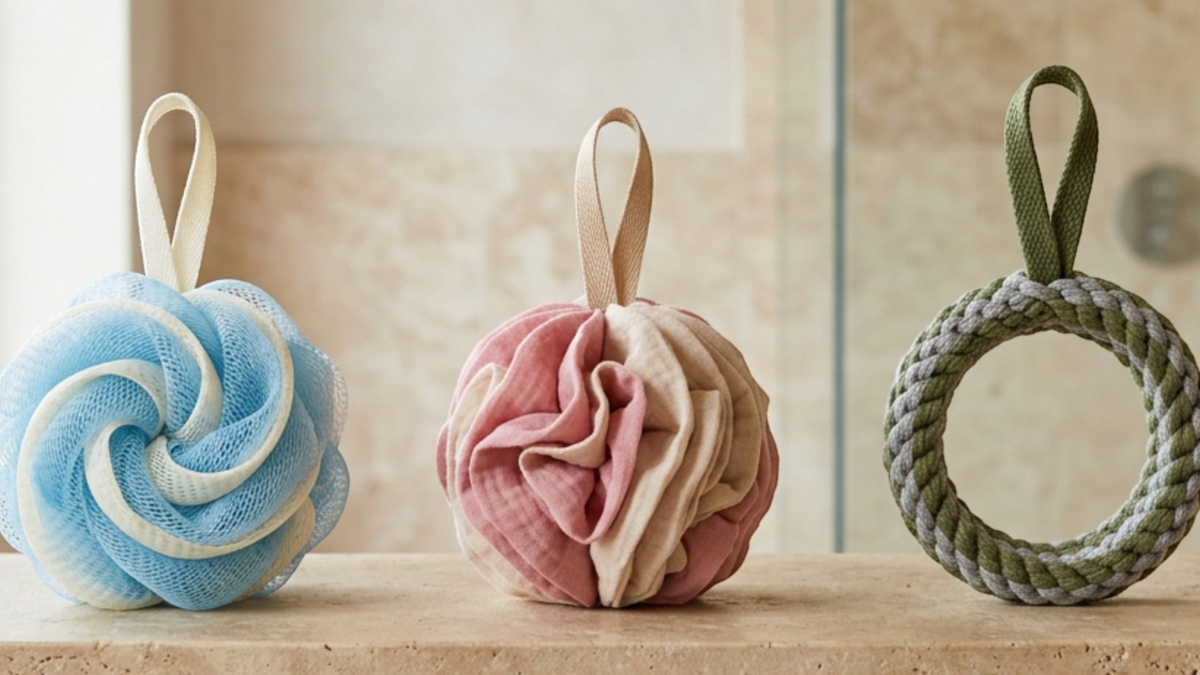 Xkdwp Bath Wash Balls and Shower Poufs